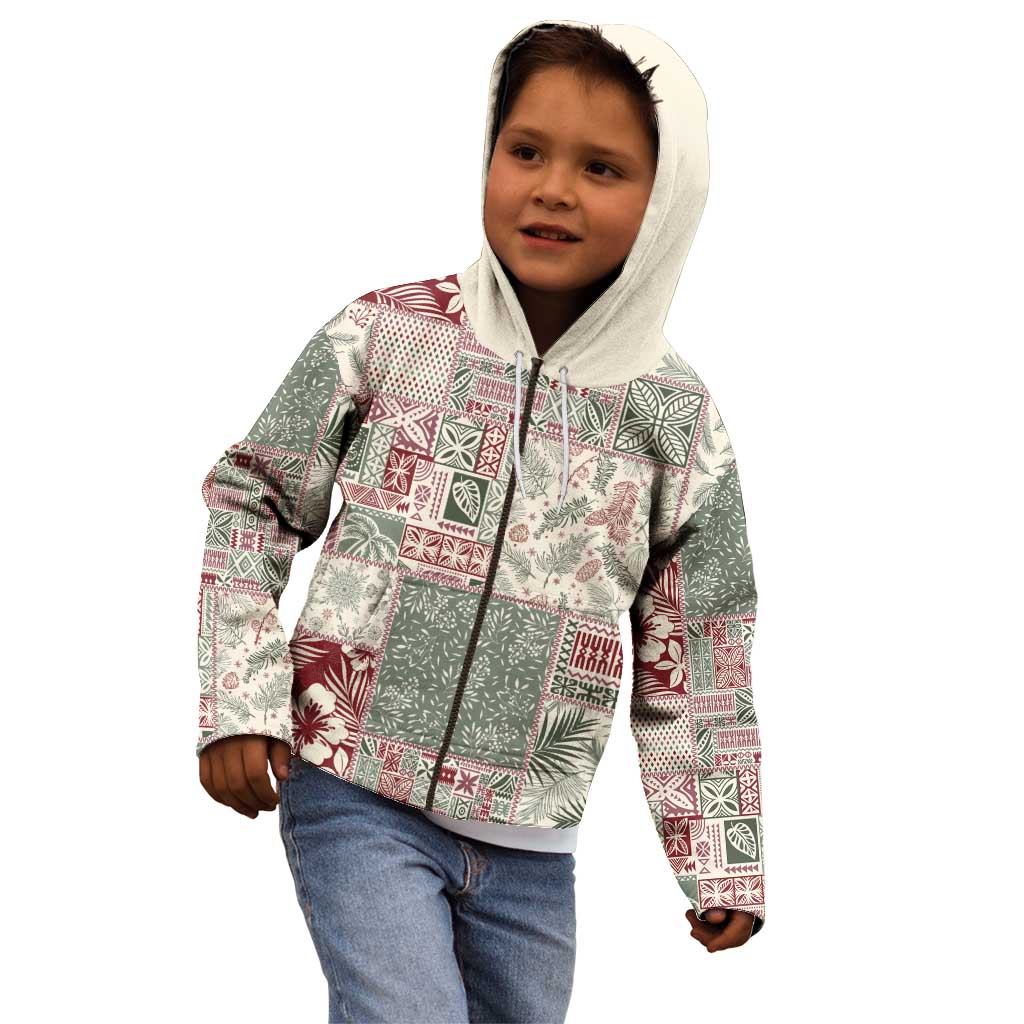 Aloha Hawaii Pastel Christmas Patchwork Kid Hoodie Classic Style LT7 - Polynesian Pride
