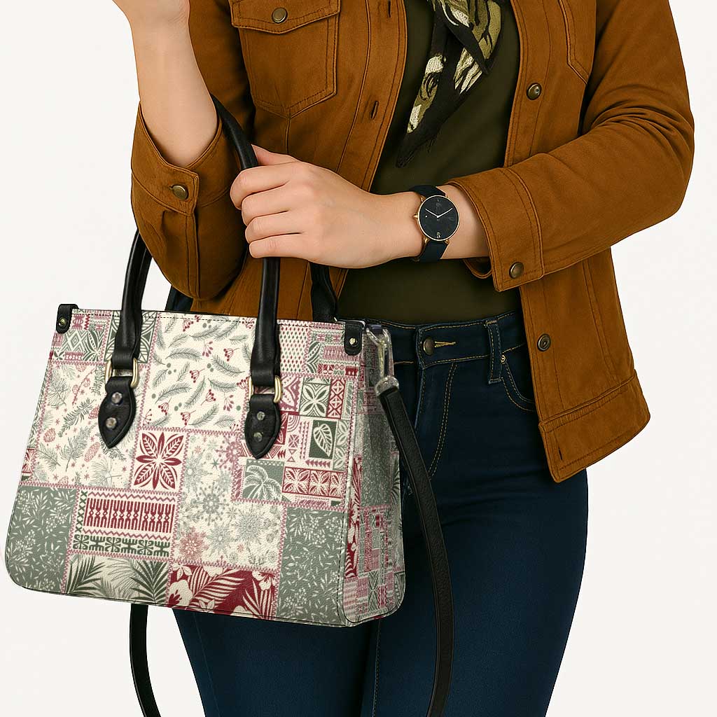Aloha Hawaii Pastel Christmas Patchwork Leather Bag Classic Style LT7 - Polynesian Pride