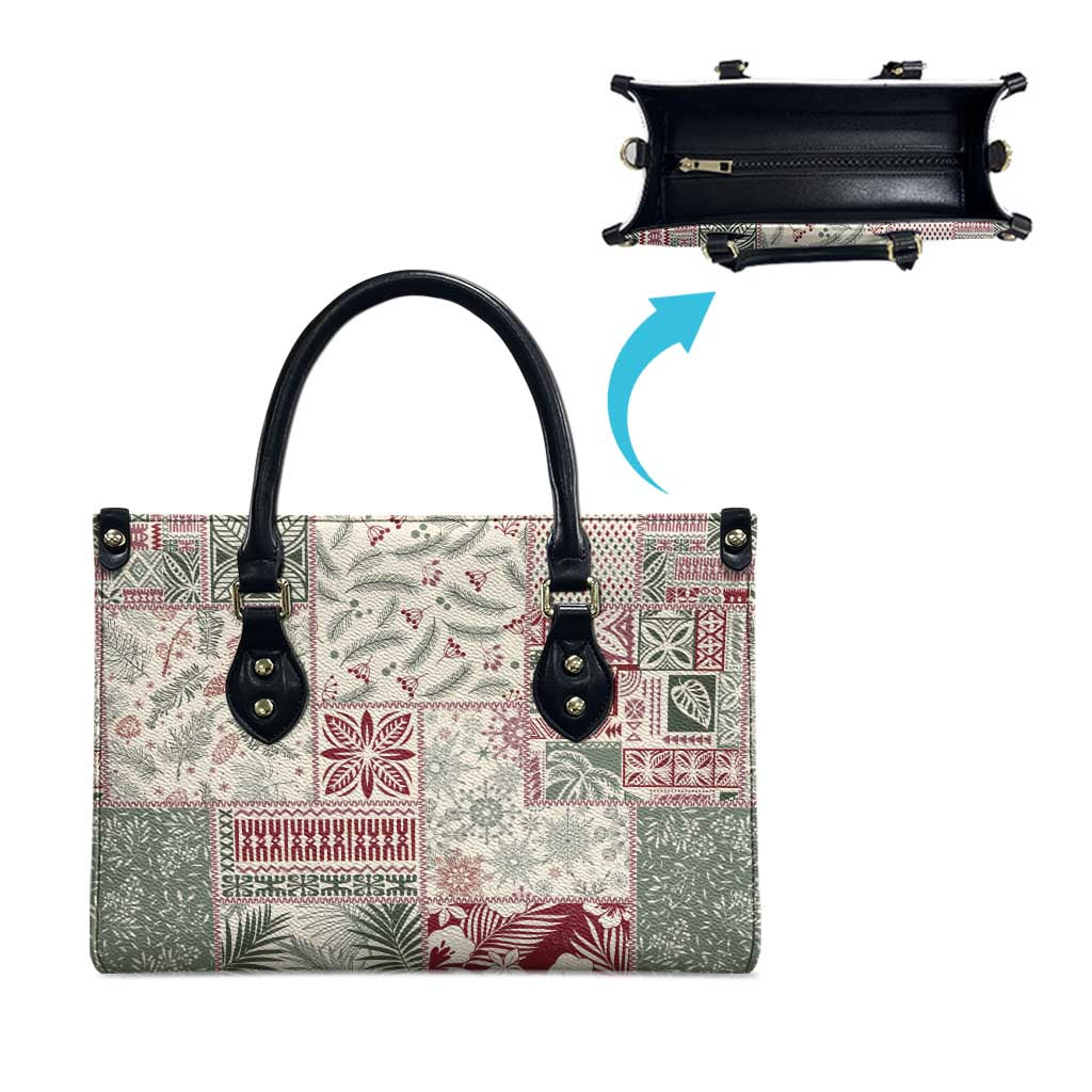 Aloha Hawaii Pastel Christmas Patchwork Leather Bag Classic Style LT7 - Polynesian Pride
