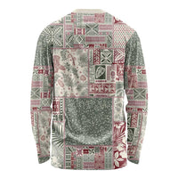Aloha Hawaii Pastel Christmas Patchwork Long Sleeve Shirt Classic Style LT7 - Polynesian Pride