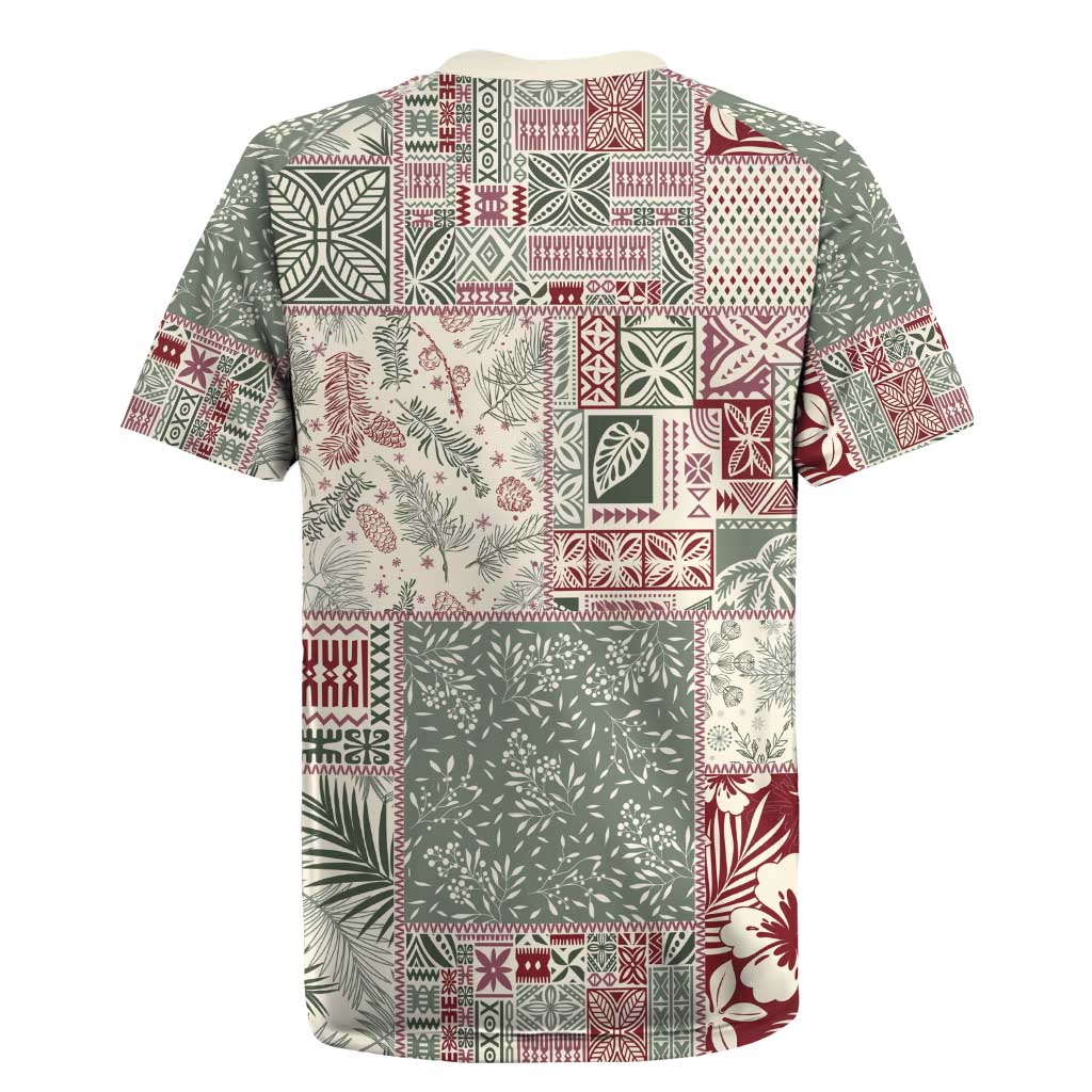 Aloha Hawaii Pastel Christmas Patchwork Rugby Jersey Classic Style LT7 - Polynesian Pride
