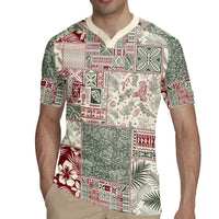 Aloha Hawaii Pastel Christmas Patchwork Rugby Jersey Classic Style LT7 - Polynesian Pride