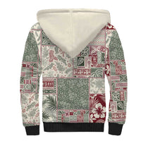 Aloha Hawaii Pastel Christmas Patchwork Sherpa Hoodie Classic Style LT7 - Polynesian Pride