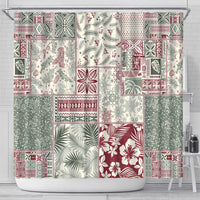 Aloha Hawaii Pastel Christmas Patchwork Shower Curtain Classic Style LT7 - Polynesian Pride