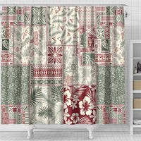 Aloha Hawaii Pastel Christmas Patchwork Shower Curtain Classic Style LT7 - Polynesian Pride