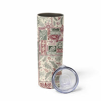 Aloha Hawaii Pastel Christmas Patchwork Skinny Tumbler Classic Style LT7 - Polynesian Pride