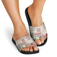 Aloha Hawaii Pastel Christmas Patchwork Slide Sandals Classic Style LT7 - Polynesian Pride