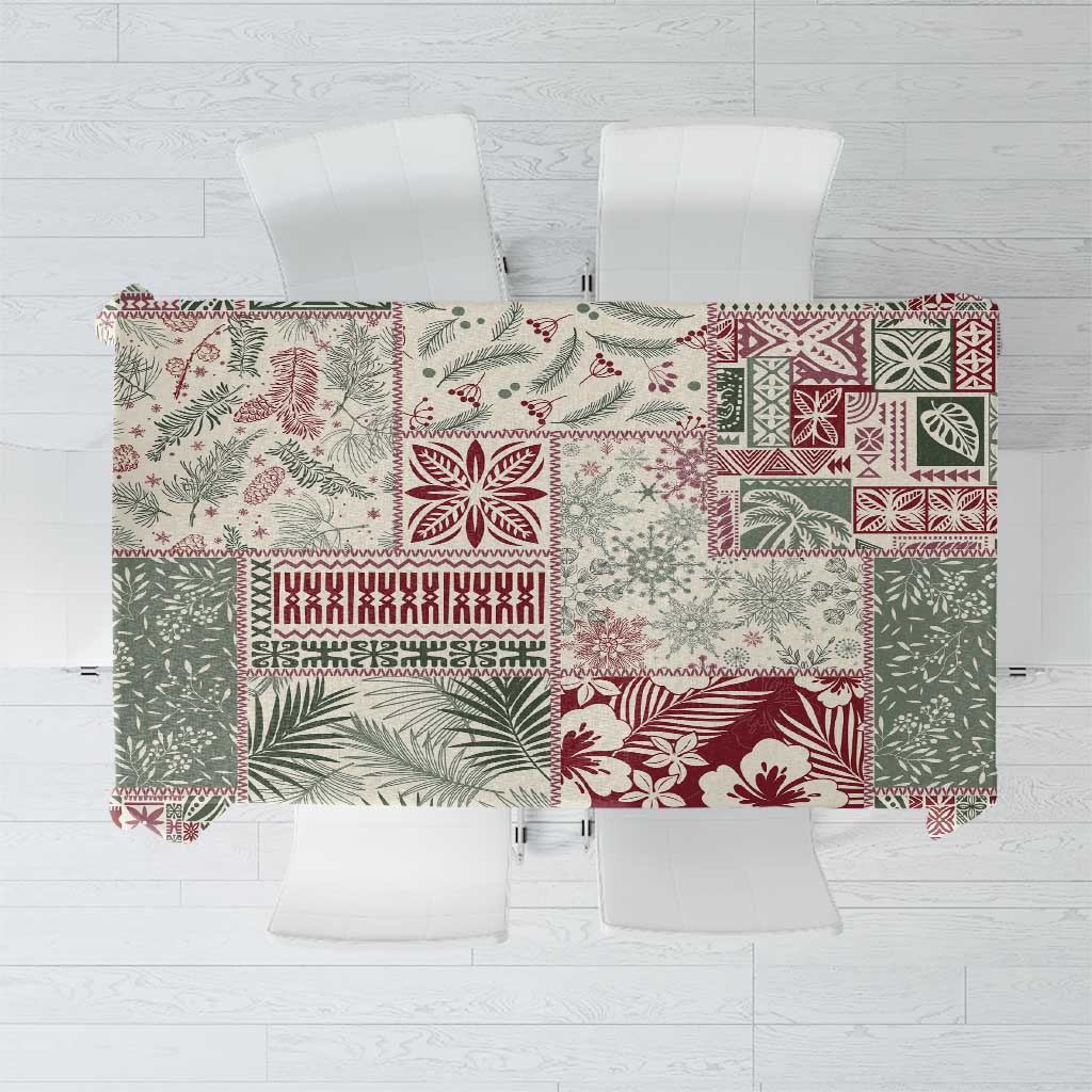 Aloha Hawaii Pastel Christmas Patchwork Tablecloth Classic Style LT7 Pastel Green - Polynesian Pride