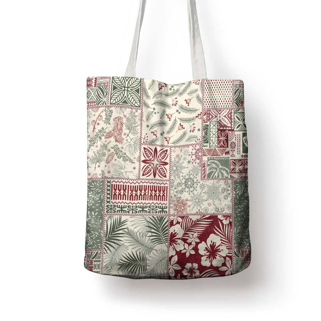 Aloha Hawaii Pastel Christmas Patchwork Tote Bag Classic Style LT7 - Polynesian Pride