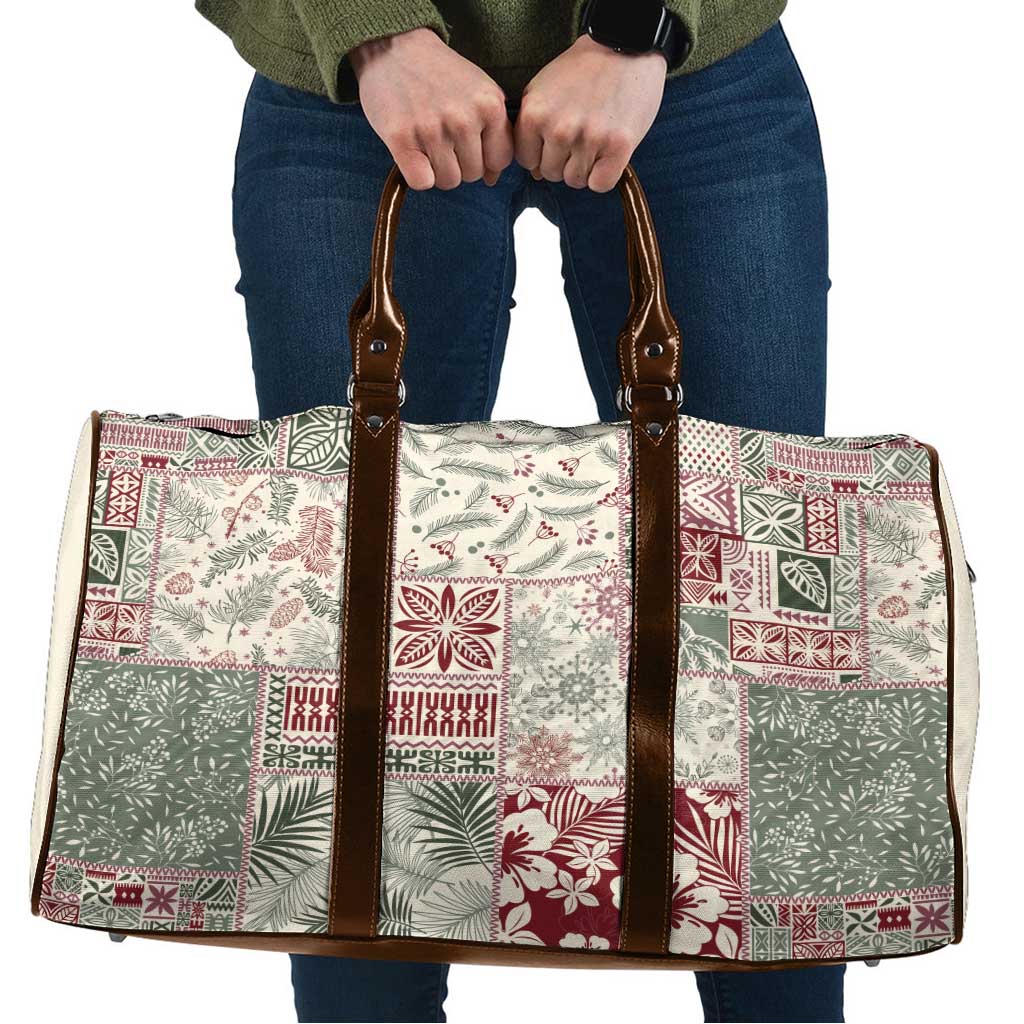 Aloha Hawaii Pastel Christmas Patchwork Travel Bag Classic Style LT7 Pastel Green - Polynesian Pride