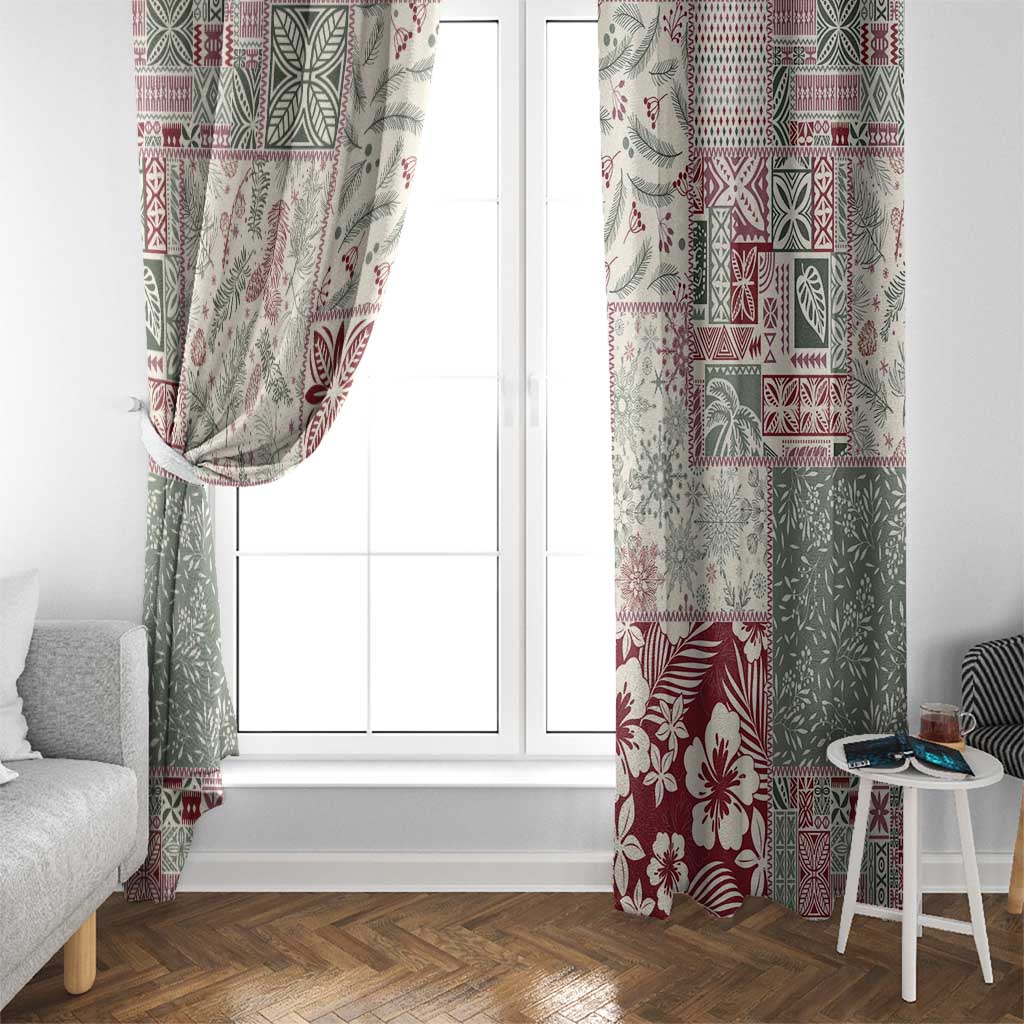 Aloha Hawaii Pastel Christmas Patchwork Window Curtain Classic Style LT7 - Polynesian Pride