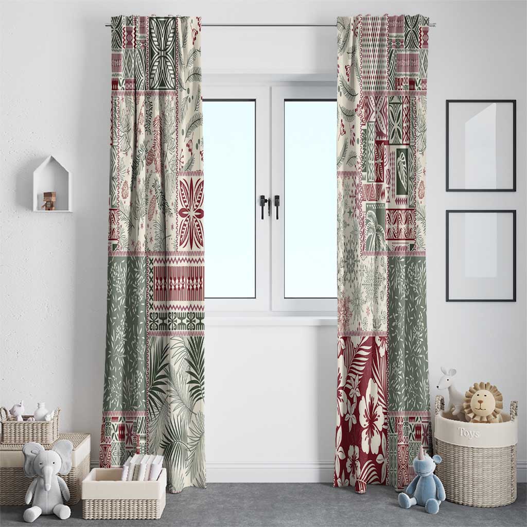 Aloha Hawaii Pastel Christmas Patchwork Window Curtain Classic Style LT7 - Polynesian Pride