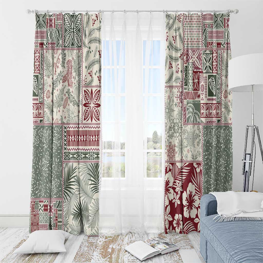 Aloha Hawaii Pastel Christmas Patchwork Window Curtain Classic Style LT7 - Polynesian Pride