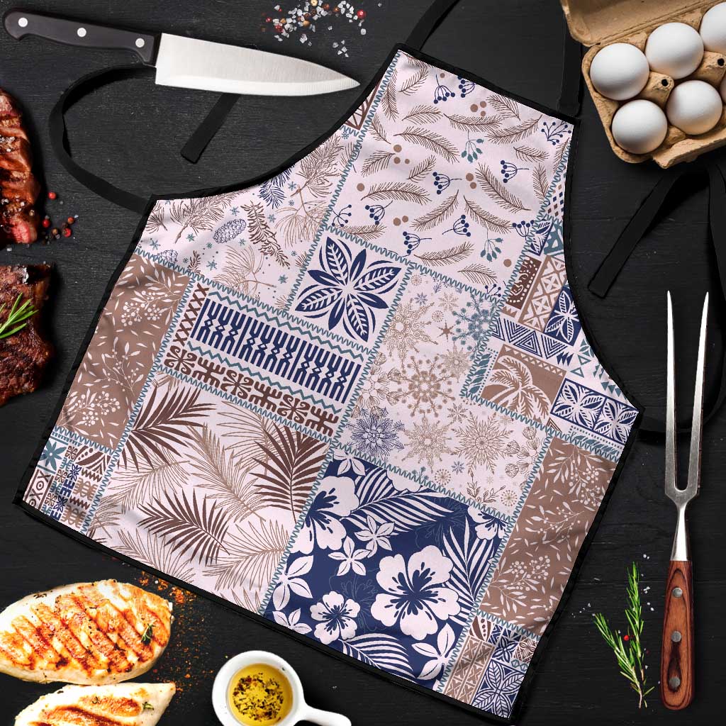 Aloha Hawaii Pastel Christmas Patchwork Apron Rustic Style LT7 Beige - Polynesian Pride