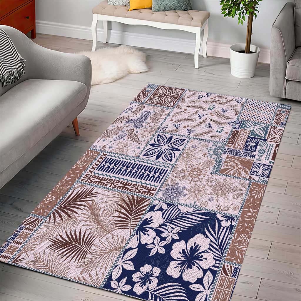Aloha Hawaii Pastel Christmas Patchwork Area Rug Rustic Style LT7 - Polynesian Pride