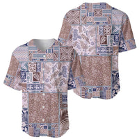 Aloha Hawaii Pastel Christmas Patchwork Baseball Jersey Rustic Style LT7 - Polynesian Pride