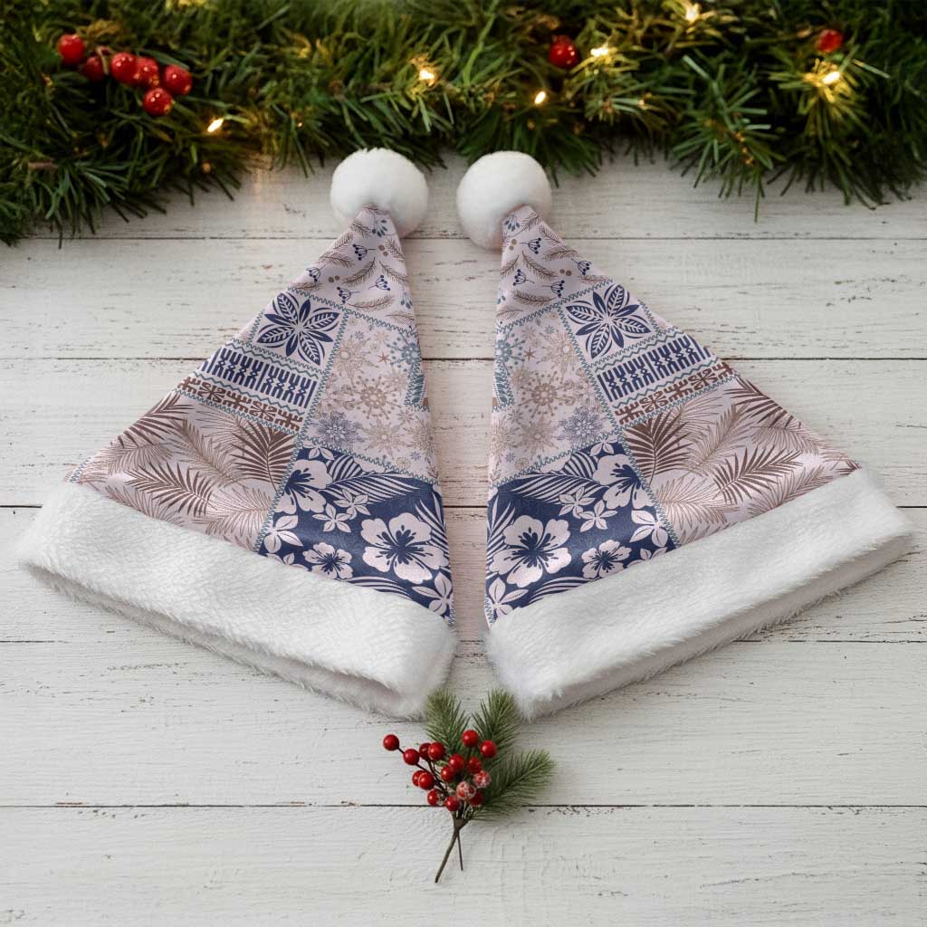 Aloha Hawaii Pastel Christmas Patchwork Christmas Santa Hat Rustic Style LT7 - Polynesian Pride