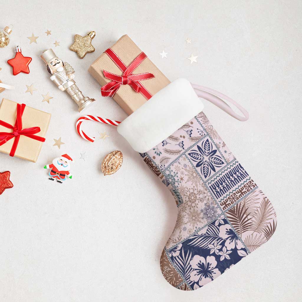 Aloha Hawaii Pastel Christmas Patchwork Christmas Stocking Rustic Style LT7 - Polynesian Pride