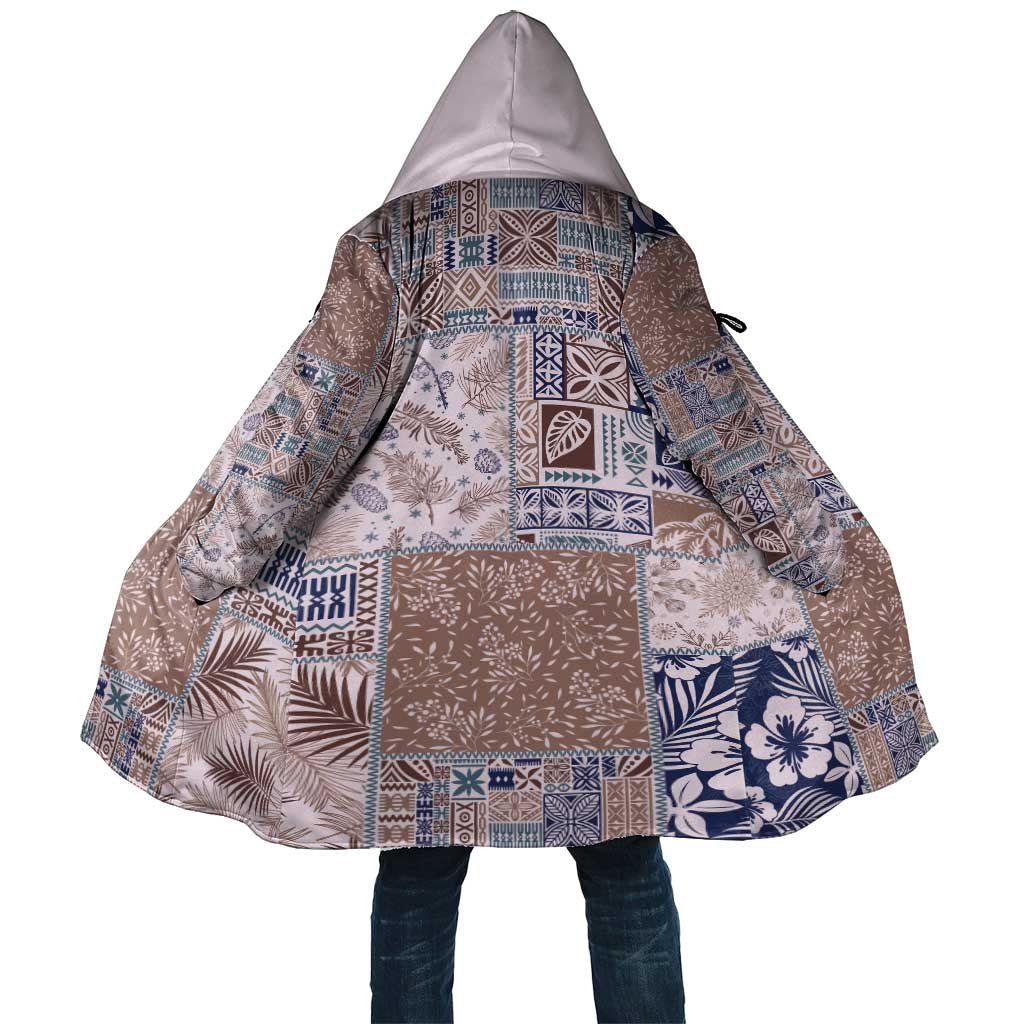Aloha Hawaii Pastel Christmas Patchwork Cloak Rustic Style LT7 Unisex Beige - Polynesian Pride