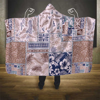 Aloha Hawaii Pastel Christmas Patchwork Hooded Blanket Rustic Style LT7 - Polynesian Pride