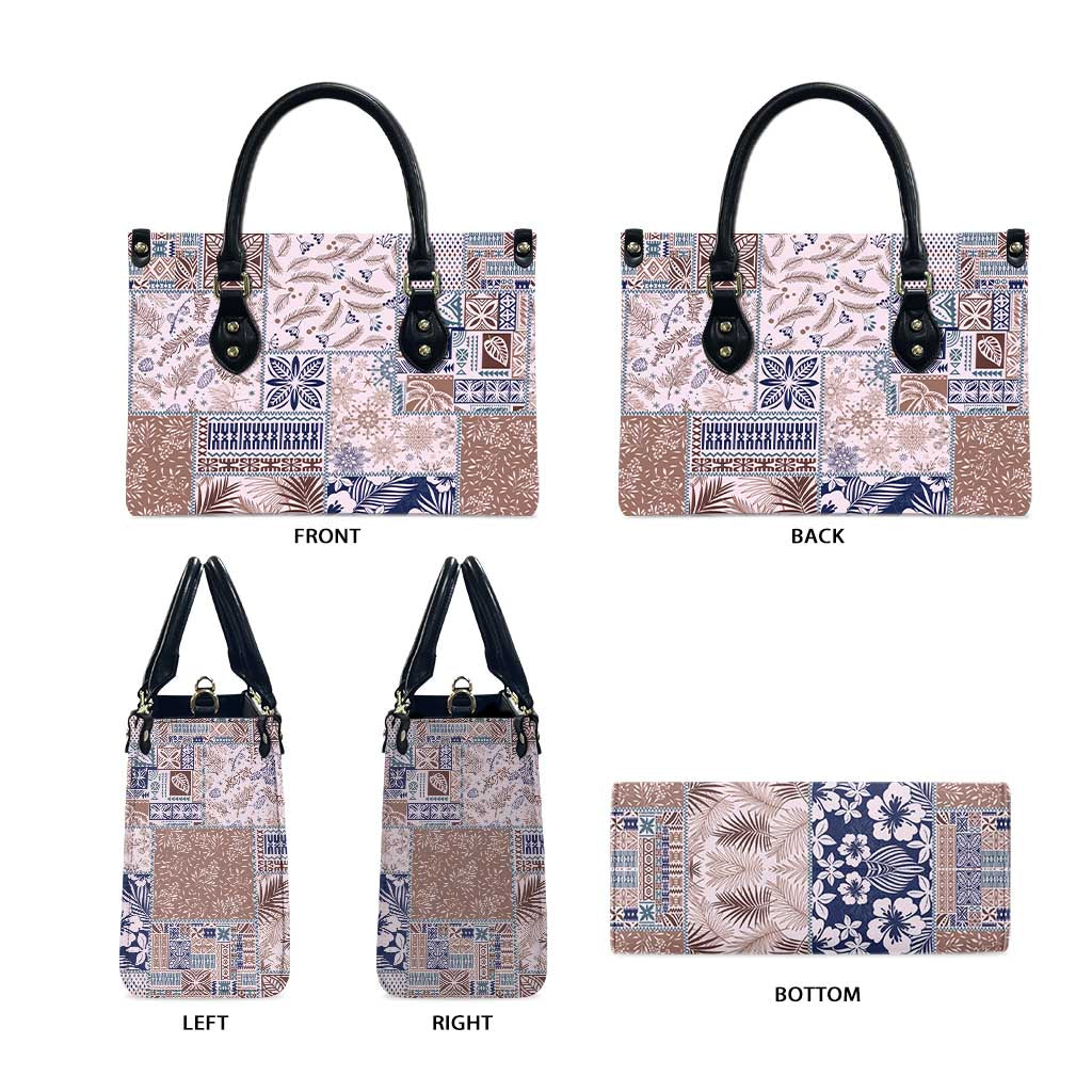 Aloha Hawaii Pastel Christmas Patchwork Leather Bag Rustic Style LT7 - Polynesian Pride