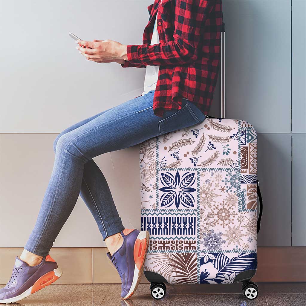 Aloha Hawaii Pastel Christmas Patchwork Luggage Cover Rustic Style LT7 - Polynesian Pride