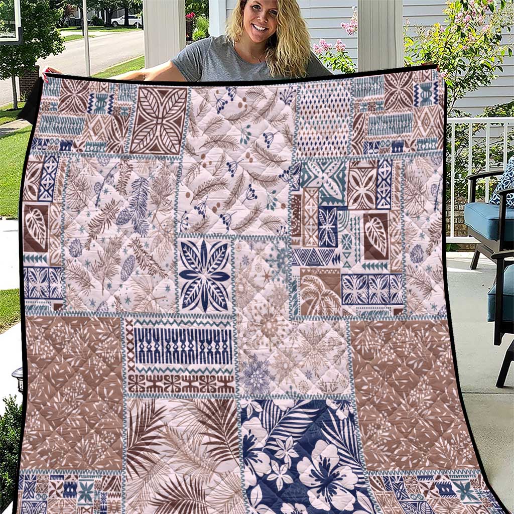 Aloha Hawaii Pastel Christmas Patchwork Quilt Rustic Style LT7 Beige - Polynesian Pride