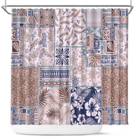 Aloha Hawaii Pastel Christmas Patchwork Shower Curtain Rustic Style LT7 Beige - Polynesian Pride