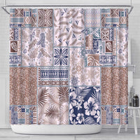 Aloha Hawaii Pastel Christmas Patchwork Shower Curtain Rustic Style LT7 - Polynesian Pride