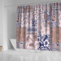 Aloha Hawaii Pastel Christmas Patchwork Shower Curtain Rustic Style LT7 - Polynesian Pride