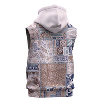Aloha Hawaii Pastel Christmas Patchwork Sleeveless Hoodie Rustic Style LT7 - Polynesian Pride