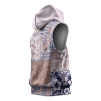 Aloha Hawaii Pastel Christmas Patchwork Sleeveless Hoodie Rustic Style LT7 - Polynesian Pride