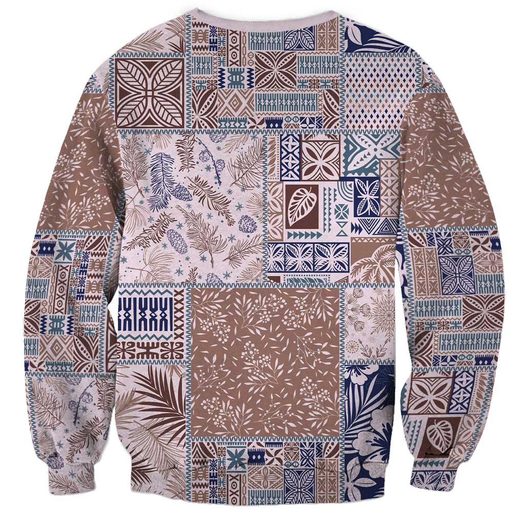 Aloha Hawaii Pastel Christmas Patchwork Sweatshirt Rustic Style LT7 - Polynesian Pride