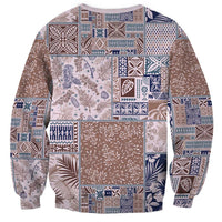 Aloha Hawaii Pastel Christmas Patchwork Sweatshirt Rustic Style LT7 - Polynesian Pride
