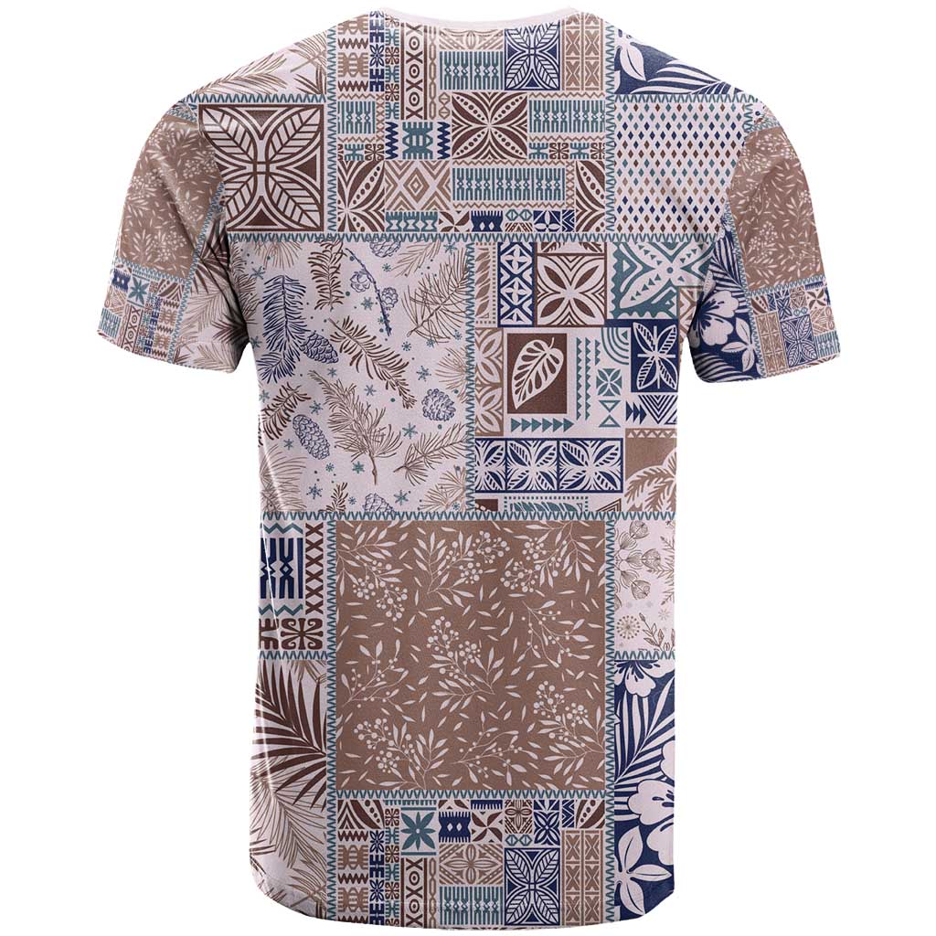 Aloha Hawaii Pastel Christmas Patchwork T Shirt Rustic Style LT7 - Polynesian Pride