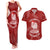 New Zealand Christmas Couples Matching Tank Maxi Dress and Hawaiian Shirt Silver Fern Mix Kiwi Bird Ver01 LT7 Red - Polynesian Pride