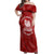 New Zealand Christmas Off Shoulder Maxi Dress Silver Fern Mix Kiwi Bird Ver01 LT7 Women Red - Polynesian Pride