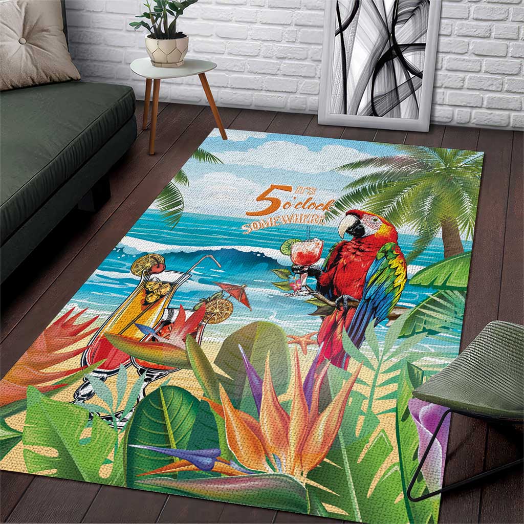 Aloha Hawaii Christmas Area Rug It's 5 o'clock Somewhere LT7 Colorful - Polynesian Pride