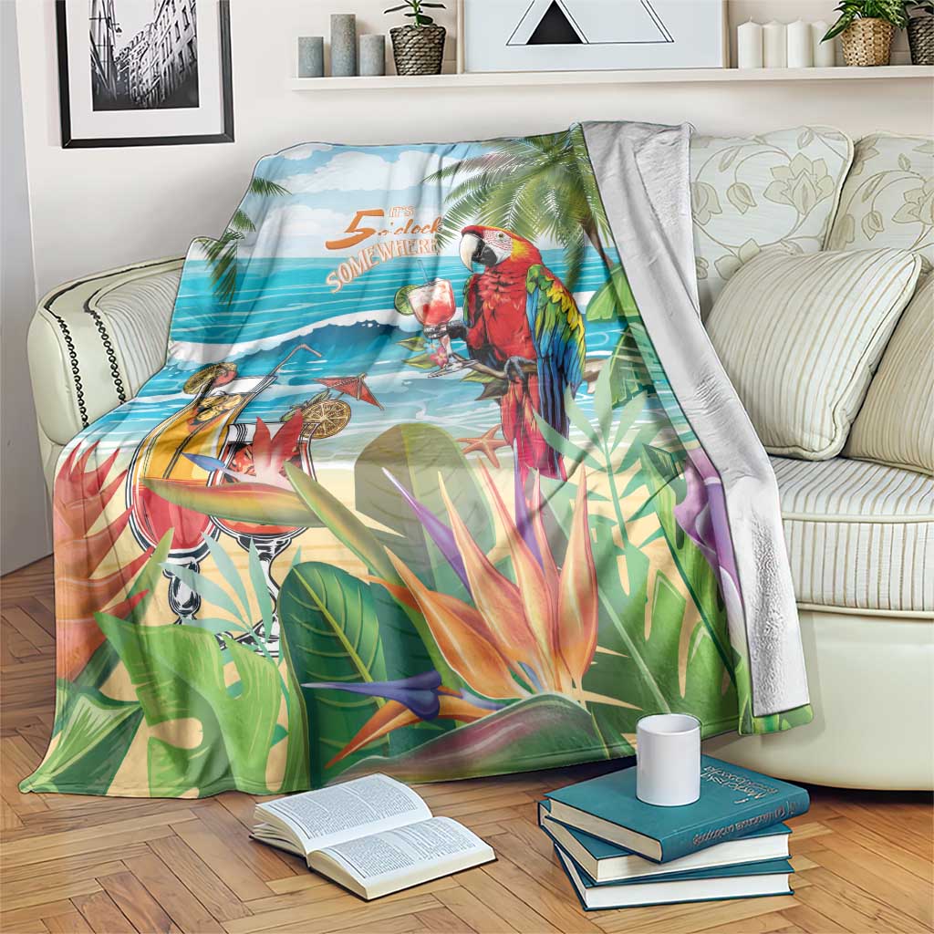 Aloha Hawaii Christmas Blanket It's 5 o'clock Somewhere LT7 Colorful - Polynesian Pride