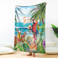 Aloha Hawaii Christmas Blanket It's 5 o'clock Somewhere LT7 - Polynesian Pride