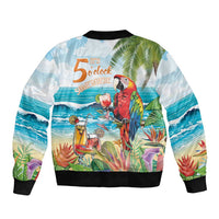 Aloha Hawaii Christmas Bomber Jacket It's 5 o'clock Somewhere LT7 - Polynesian Pride