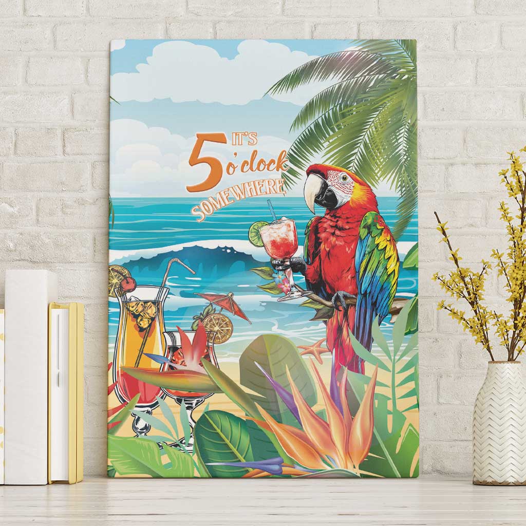 Aloha Hawaii Christmas Canvas Wall Art It's 5 o'clock Somewhere LT7 Without Frame Colorful - Polynesian Pride