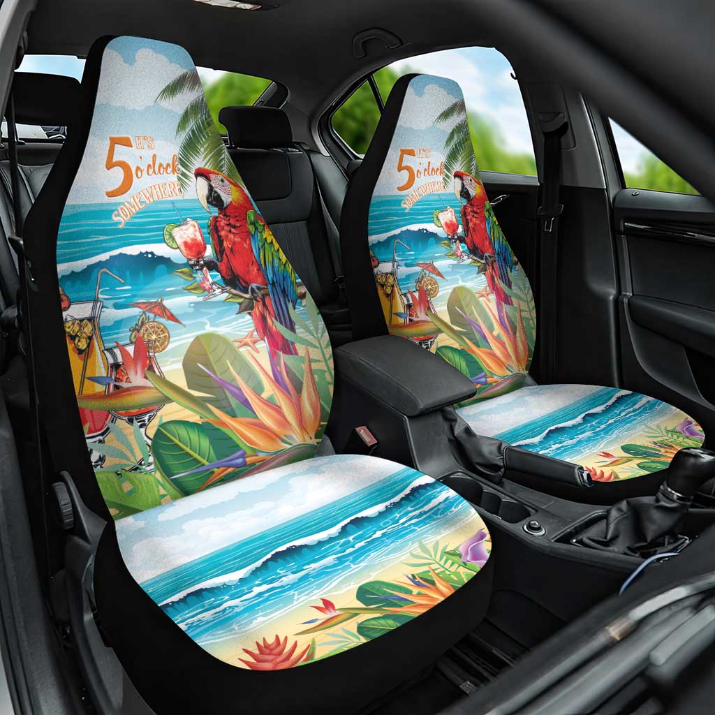 Aloha Hawaii Christmas Car Seat Cover It's 5 o'clock Somewhere LT7 One Size Colorful - Polynesian Pride