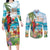 Aloha Hawaii Christmas Couples Matching Long Sleeve Bodycon Dress and Long Sleeve Button Shirt It's 5 o'clock Somewhere