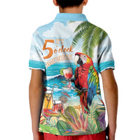 Aloha Hawaii Christmas Kid Polo Shirt It's 5 o'clock Somewhere LT7 - Polynesian Pride