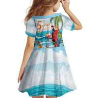 Aloha Hawaii Christmas Kid Short Sleeve Dress It's 5 o'clock Somewhere LT7 - Polynesian Pride