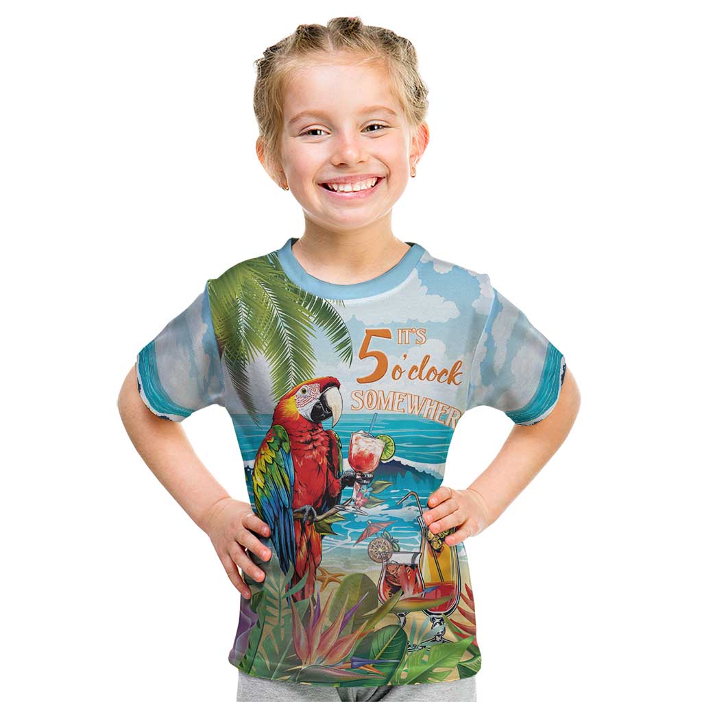 Aloha Hawaii Christmas Kid T Shirt It's 5 o'clock Somewhere LT7 Colorful - Polynesian Pride