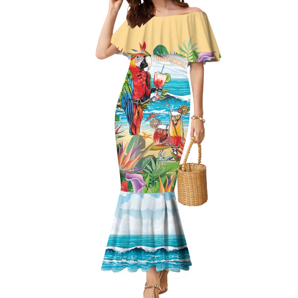 Aloha Hawaii Christmas Mermaid Dress It's 5 o'clock Somewhere LT7 Women Colorful - Polynesian Pride