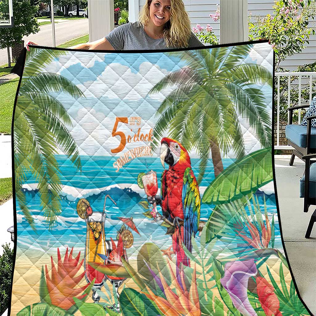 Aloha Hawaii Christmas Quilt It's 5 o'clock Somewhere LT7 Colorful - Polynesian Pride