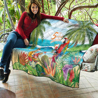Aloha Hawaii Christmas Quilt It's 5 o'clock Somewhere LT7 - Polynesian Pride